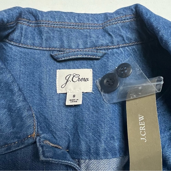 NWT J. Crew women's cinched waist jumpsuit in blue - Picture 4 of 9